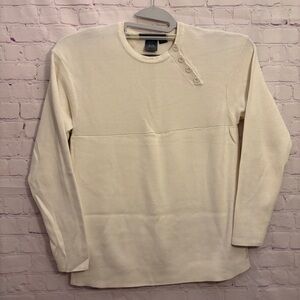 Armani Exchange Cream Long Sleeve Shirt Sz: Large